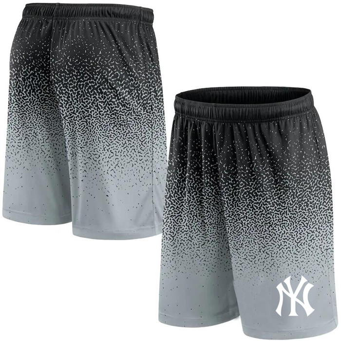Men's New York Yankees Black/Gray Ombre Shorts